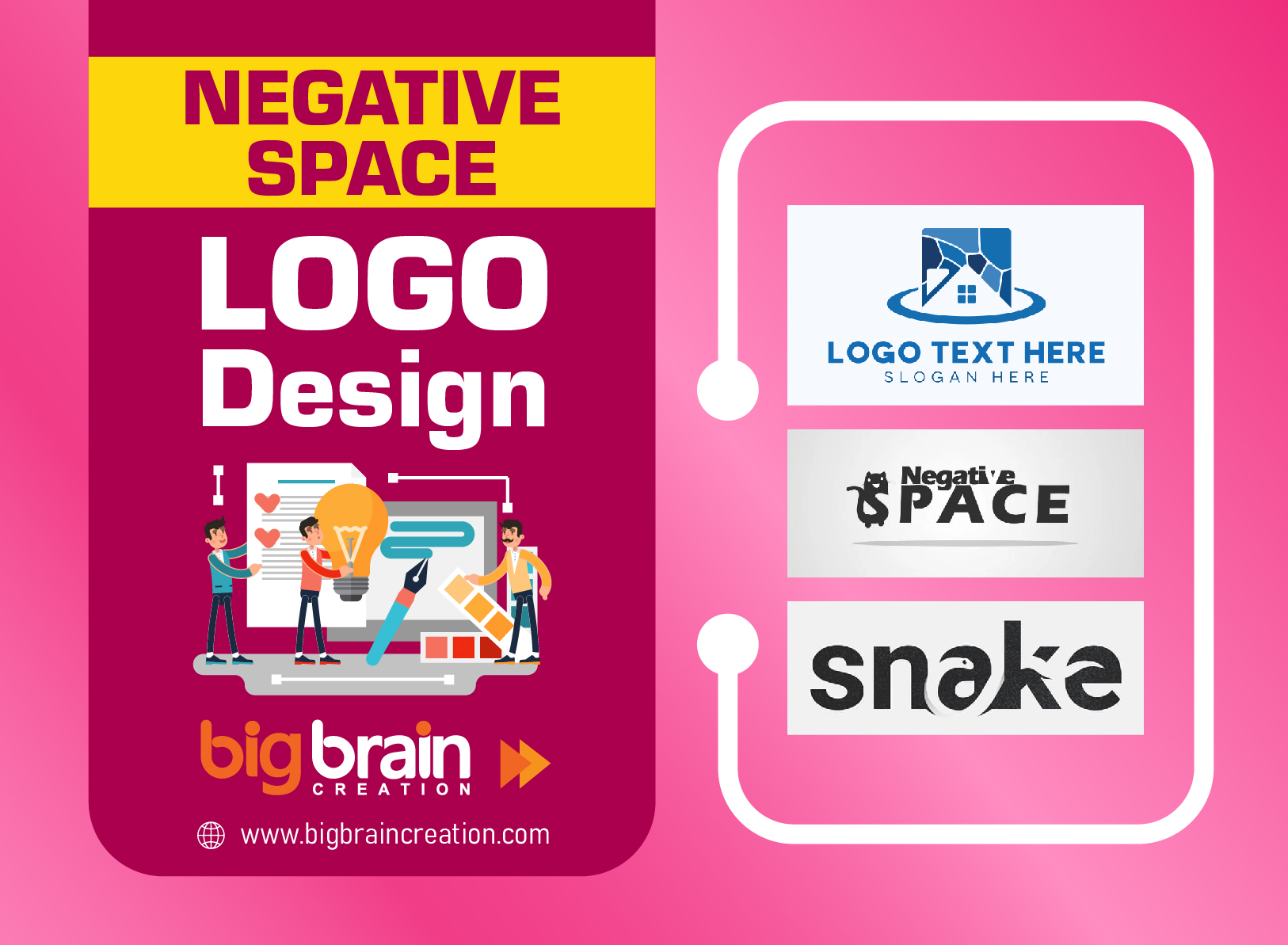Negative Space Type Logo Designing